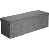 Casaria® Panca Contenitore Pieghevole 115x40x40cm con Coperchio Imbottito Cassapanca Seduta Pouf Poggiapiedi Baule Ottomana Panchetta Salvaspazio