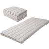 EMOOR Materasso Futon Giapponese Pieghevole 3 Ante con Imbottito MACHI 90 x 202 cm Grigio, Soffietto Pieghevole Cinghie Elastiche Dormire a Terra Letto Ospiti Tatami