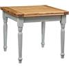 Biscottini Tavolo Legno massello Grigio - Tavolo L90xPR90xH80 allungabile Made in Italy - Tavolo allungabile Legno - Tavolo da Pranzo allungabile
