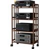 WXZXWXZX Mobile Giradischi Con Ruote Universali Consolle Scaffale Portaoggetti Mobile HiFi Aperto Multifunzione per Jukebox HiFi Stereo Stampante(4layers-80 * 38 * 123cm)