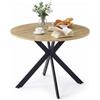 Songvas Tavolo da Pranzo Rotondo 100 cm, Tavolo da Pranzo in Stile Industriale, adatto per Sala da Pranzo, Cucina, Soggiorno, può ospitare 4-6 persone, 100x100x75cm, Tavolo Rotondo in Legno, Marrone