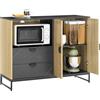 SoBuy Mobile cucina salvaspazio con vano microonde, 107×40×85 cm