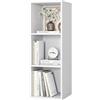 fevarbord Libreria a 3 Cubi,Libreria Mensola con 3 scomparti,Scaffale da Esposizione,Portaoggetti Autoportante,per Soggiorno,Ufficio,Camera da Letto 30 x 30 x 80 cm (Bianca)