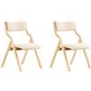 SoBuy Lotto da 2 Sedie Pieghevoli da Pranzo con Seduta e Schienale Imbottiti, Design Elegante e Salvaspazio Sedie Pieghevoli da Interno, Perfette per Cucina, Ufficio ed Esterno, Beige FST40-Wx2