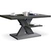 Viosimc Tavolino da Salotto con Moderno Colore Grigio Acciaio, Tavolini da Salotto Moderni Con un Ripiano, Tavolino Soggiorno Elegante complemento di qualsiasi soggiorno 90x60x45cm
