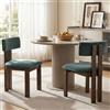 Ya-Home Set di 2 Sedie da Pranzo Sedie da Cucina Retrò in Velluto Poltroncina Sala da Pranzo Sedia Imbottite con Gambe in Legno per Cucina/Soggiorno, Verde