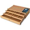Artina Cavalletto cassetta artisti portautensili modello Troyes 41x26x11cm - portapennelli e portacolori legno massello di faggio