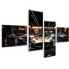islandburner Quadro su tela di lusso auto sportive showroom pieno di auto lucide e prestigiose immagini murali poster
