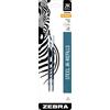 Zebra Pen Zebra G-402 Stainless Steel Pen JK-Refill, Fine Point, 0.5mm, Black Ink, 2-Count