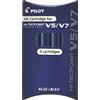 PILOT SET 3 REFILL ROLLER HI-TECPOINT V5-V7 RICARICABILE BLU BEGREEN PILOT