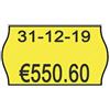 Printex Rotolo da 1000 etichette per prezzatrice Printex sagomate 26x16 mm giallo fluo