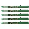 Pilot Set di 5 penne roller V Ball VB7 inchiostro liquido Pte metallo medio verde