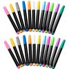 Syglawnd Pennarelli cancellabili a secco al neon, 24 pezzi Pennarelli cancellabili a secco al neon Acrilico cancellabile 12 colori per tavolo da disegno illuminato e bacheche LED