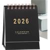 Ceprznvey calendario da scrivania - Calendario da tavolo per pianificazione giornaliera degli appuntamenti | Carta patinata con doppia bobina in metallo, visualizzazione mensile compatta, design con