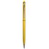 Generico 10X PENNA a sfera SLIM con touch screen COLORATE bomboniera LAUREA | 10 PENNE PER LE TUE BOMBONIERE GADGET REGALINO COMPLEANNO FESTA (Giallo)