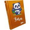 Generico Diario Scolsatico Datato 2022/23 15 Mesi con 2 planner per orario scolastico Copertina Rigida Personalizzata con Panda e Nome Bambino Bambina Vari Colori Disponibili 2 giorni per pagina 14x10 cm