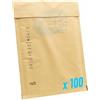 SIMPLETEK - 100 Buste Postali in Carta Imbottite | Resistenti con Pluriball | Dimensioni esterne 200 x 275 mm/Interne 180 x 265 mm | 14/D