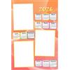 Lombardi Fotografo Calendario personalizzato 2026, varie grafiche, con 1 o più foto, 30x45cm, su carta fotografica lucida, completo di dorsetti in plastica e gancino da muro. (023)