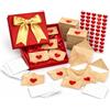 Generico DIY Love Notes Box,Mini Blank Love Notes and Envelopes with Heart Stickers,Romantic Secret Note Cards Gifts for Valentine's Day Boyfriend Girlfriend