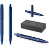 PARKER IM Professionals - Set di penne a sfera e penna roller in bianco e nero con incisione, penna premium, confezione regalo, personalizzata, incisa, anniversario, compleanno (blue)