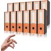 LogicaShop UBOX Raccoglitori ad Anelli A4 Grandi con Custodia, Faldoni Archivio, Classificatori Documenti Dossier Ufficio, Dox Registratore a Leva Raccoglitore (12Pz Commerciale, Arancione, Dorso 8)