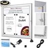 Vendooh! BACHECA PORTA MENU ESTERNI LUMINOSA A LED, LOGO O REMOVIBILE, PROFILI SILVER - 2XA4