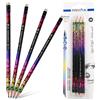 Pryma Matita in Grafite Rainbow con Gommino HB - Ø 2,8 mm, Corpo Circolare Colorato, Set 4 Pezzi, Ideale per Disegno, Scrittura e Scuola