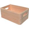 Contenitore Box Salvaspazio Sovrapponibile 30x20x14 cm in Legno di Pino Naturale