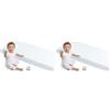 Medi Partners Lenzuola Lettino Neonato 60x120-100% Cotone Lenzuolo con Angoli Culla Coprimaterasso fitted Materassino Sheet Letto Bambino Lenzuolino (Bianco) (Confezione da 2)