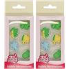 FunCakes Decorazioni di Zucchero Dinosauri: pronto per l'uso per la decorazione di torte, perfetto per cupcakes, muffin e altro, certificato senza glutine, set / 12 (Confezione da 2)