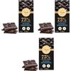 Venchi - Tavoletta Extra Fondente 75%, Miscele di Cacao Selezionate, 78 Gr, Vegano, Senza Glutine, Senza Coloranti e Senza Conservanti (Confezione da 3)