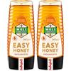 Ambrosoli Easy Honey 360 g - Miele con Dosatore Salvagoccia, Flacone Squeeze Pratico, Ideale per Colazione, Yogurt, Bevande Calde e Ricette (Confezione da 2)