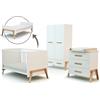 AT4 - Cameretta completa evolutiva bambini CANAILLE - Bianco/Faggio natural - 70 x 140