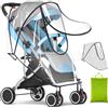 FEIBAMAOYI Parapioggia universale per passeggino, Trasparente passeggino parapioggia,EVA Parapioggia comfort, antivento, impermeabile e antipolvere, adatto per passeggini per bambini