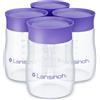 Lansinoh - Bottiglie per latte materno 4 pezzi (141,7 g ciascuno), lavabili in lavastoviglie, compatibili con qualsiasi pompa Lansinoh e capezzoli NaturalWave, senza BPA e BPS