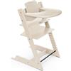 Stokke Seggiolone Stokke Tripp Trapp (Vanilla White) con vassoio Stokke (Vanilla White) - Include sedia Tripp Trapp, Baby Set 2 per bambini da 6 a 36 mesi - Regolabile e facile da pulire
