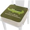 FANSU Cuscino Rialzo da Sedia per Bambini, Fansu Comodo e Facile da Pulire Smontabile Regolabile Cuscino Alzasedia per Seggioloni Cuscino Seduta per Sedia da Giardino (coccodrillo,40x40x10cm)
