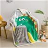 Fansu Doppio Coperta Flanella per Lettino Grande Morbide Bimbo Copertine Letto Caldo Coperte Neonato Asilo per Bambini Ragazzi Ragazze (100x140cm,Mostro)