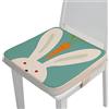 Chickwin Cuscino Rialzo Sedia per Bambini, Cartone Animato Stampa Cuscino Alzasedia con Cinghie Regolabile Lavabile Smontabile Cuscino Seduta per Sedia da Pranzo (rinunciato,40x40x5cm)