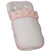 Originalbaby Sacco universale per passeggino, con copri-gambe in pile, rimovibile con cerniere, lavabile in lavatrice, color rosa pastello