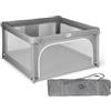 MS BabyWorld - Box Bambini L OXFORD - 120x120 cm | Recinto per neonati pieghevole | Area giochi sicura con porticine e finestre a rete | Con ventose | Montaggio Facile (120 x 120 cm)