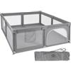 MS BabyWorld - Box Bambini XXL OXFORD - 200x180 cm | Recinto per neonati pieghevole | Area giochi sicura con porticine e finestre a rete | Con ventose | Montaggio Facile (200 x 180 cm)
