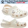 Crocs Zoccoli Crocs Classic Pinnacle Embellishment Frappé 212919-2MC taglia unisex