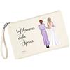 GioCandles Pochette Mamma della Sposa Personalizzata - Bustina Portatrucco con Nome o Dedica - Idea Regalo per Nozze o Matrimonio - 100% Cotone - 26x17 cm