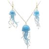 Cairui Design Blu Medusa 3D Mare Profondo Oceano Argilla Resina Set di gioielli Collane Orecchini Goccia e pendenti Donna Handmade