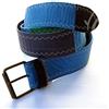 Artefizio Artifizio, "Kite Belt", Cintura H 4 Cm, in Vela da Kite e Fettuccia in Nylon, Fibbia Ferro Ottonato; Prodotto Upcycling Artigianale Made in Italy (S (ITA 44/46 - UK 30/32), Blu)