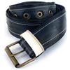 Artefizio Artifizio, Cintura da Uomo h 4 cm in Camera d'aria Rivestita con Fettuccia in Nylon, Fibbia in Ottone Antico, Prodotto Upcycling Artigianale Made in Italy, Vegan (M (ITA 46/48 - US 32/34), Nero)