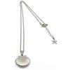 Generic Collana girocollo catena acciaio con conchiglia portafoto - ciondolo portafoto