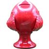 Generico Pumo Pugliese Salvadanaio in Ceramica Artigianale, Fatto a Mano in Italia - Portafortuna e Complemento d'Arredo Design (rosso)