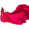 Handmade Abito lungo sexy rosso con scollo a V profondo per servizi fotografici di maternità, pre-matrimonio e moda